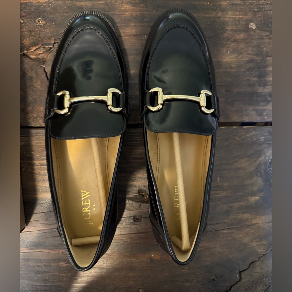 J. Crew Black Patent Classic Loafers - the IT shoe for Spring! New in Box